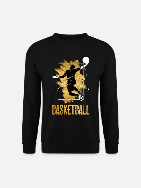 Basketball Basketballspieler Dunking Gold Splash - Unisex Pullover - Schwarz