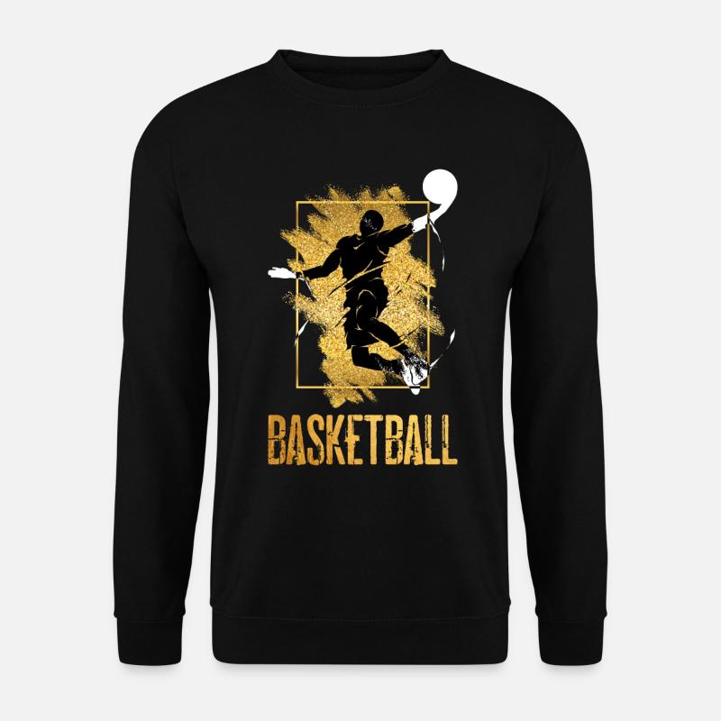 Basketteur Basketteur Dunking Gold Splash - Sweat-shirt Unisexe - noir