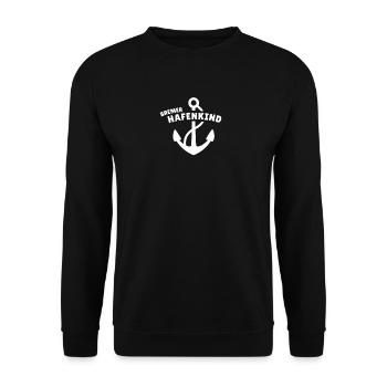Bremer Hafenkind - Unisex Pullover - Schwarz - Vorne - Alina (178cm) & Michal (187cm)