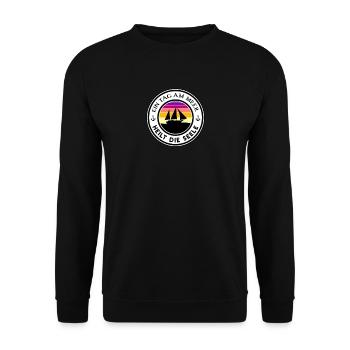 Ein Tag am Meer heilt die Seele - Unisex Pullover - Schwarz - Vorne - Alina (178cm) & Michal (187cm)