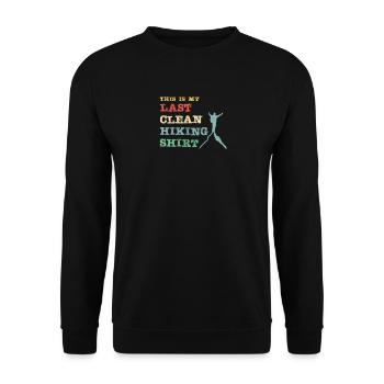 C’est ma dernière chemise de randonnée propre - Sweat-shirt Unisexe - noir - Devant - Alina (178cm) & Michal (187cm)