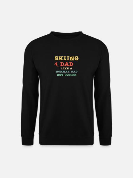 Skiing Dad - like a normal dad but cooler - Unisex Pullover - Schwarz