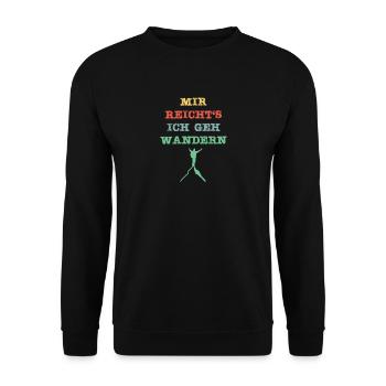 J’en ai assez, je pars en randonnée ! - Sweat-shirt Unisexe - noir - Devant - Alina (178cm) & Michal (187cm)