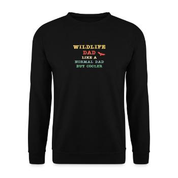 Wildlife Dad - like a normal Dad but cooler! - Unisex Pullover - Schwarz - Vorne - Alina (178cm) & Michal (187cm)