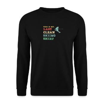 C’est ma dernière chemise de ski à crampons - Sweat-shirt Unisexe - noir - Devant - Alina (178cm) & Michal (187cm)