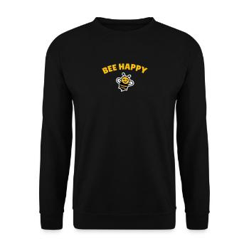 Bee happy - Unisex Pullover - Schwarz - Vorne - Alina (178cm) & Michal (187cm)