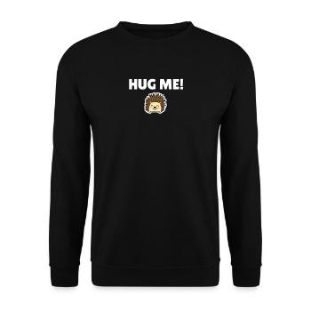 Hug me! - Unisex Sweatshirt - black - Front - Alina (178cm) & Michal (187cm)