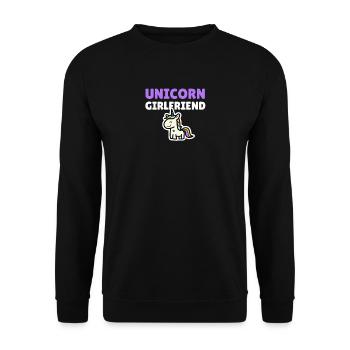 Unicorn Girlfriend - Unisex Pullover - Schwarz - Vorne - Alina (178cm) & Michal (187cm)