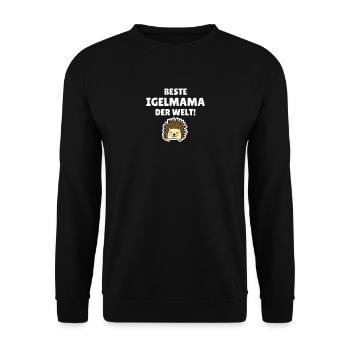 Beste Igelmama der Welt! - Unisex Pullover - Schwarz - Vorne - Alina (178cm) & Michal (187cm)