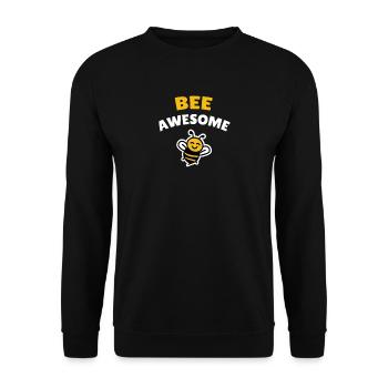 Bee awesome - Unisex Pullover - Schwarz - Vorne - Alina (178cm) & Michal (187cm)