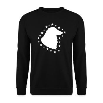 Collie - Unisex Pullover - Schwarz - Vorne - Alina (178cm) & Michal (187cm)