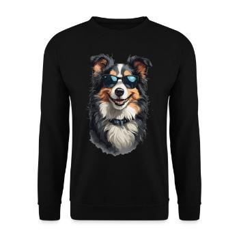 Border Collie Best Friend Stylish Dogs - Unisex Sweatshirt - black - Front - Alina (178cm) & Michal (187cm)