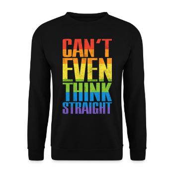 Je ne peux même pas penser à l’arc-en-ciel LGBTQ de la Gay Pride hétéro - Sweat-shirt Unisexe - noir - Devant - Alina (178cm) & Michal (187cm)