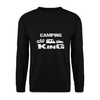 Camping - Unisex Pullover - Schwarz - Vorne - Alina (178cm) & Michal (187cm)