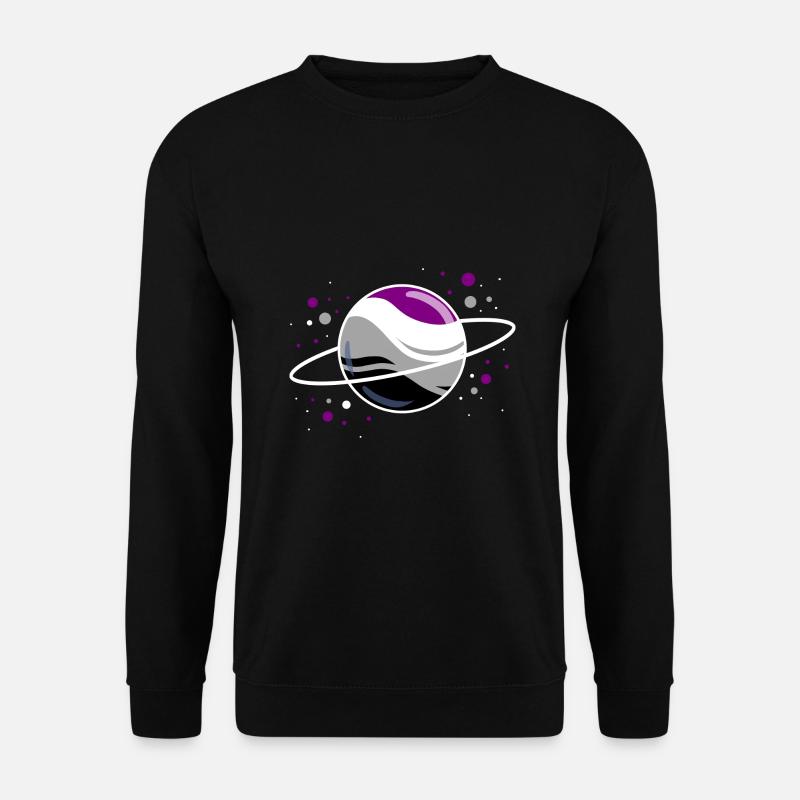 Asexueller Planet im Weltraum Ace Pride - Unisex Pullover - Schwarz
