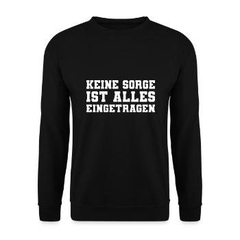 Tuning Ist alles eingetragen Tuner Geschenk - Unisex Pullover - Schwarz - Vorne - Alina (178cm) & Michal (187cm)