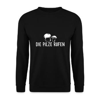 Pilze Sammeln Pilzsammler Geschenk - Unisex Pullover - Schwarz - Vorne - Alina (178cm) & Michal (187cm)