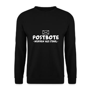 Briefträger Nerven aus Stahl Paketdienst Postbote - Unisex Pullover - Schwarz - Vorne - Alina (178cm) & Michal (187cm)