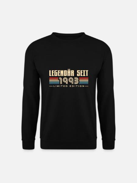 Geboren 1993 Jahrgang Geburtstag 30 Jahre - Unisex Pullover - Schwarz