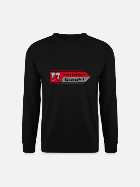 V6 Leistung,V6,Muscle-Car,Werkstatt,Garage,(25) - Unisex Pullover - Schwarz
