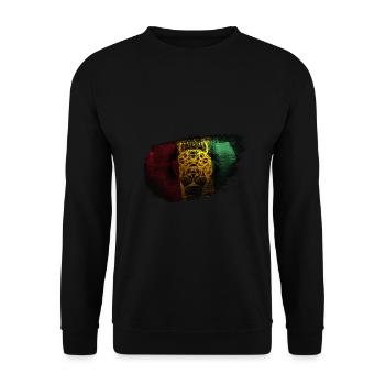 Lion Rastafari Vibration positives - Sweat-shirt Unisexe - noir - Devant - Alina (178cm) & Michal (187cm)