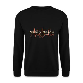 Manly Beach Australia vintage style - Unisex Pullover - Schwarz - Vorne - Alina (178cm) & Michal (187cm)