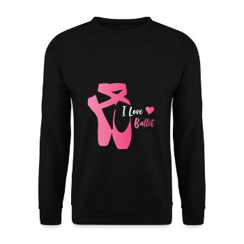Ballerina Ballet Schuhe Tänzerin Damen / Mädchen - Unisex Pullover - Schwarz - Vorne - Alina (178cm) & Michal (187cm)