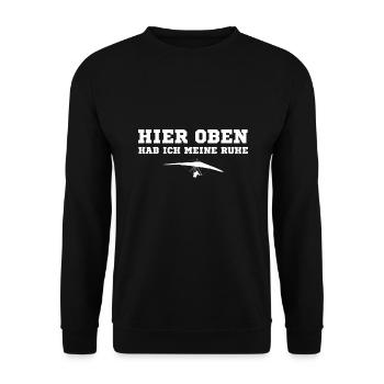 Deltasegler Drachenfliegen Hängegleiter Pilot - Unisex Pullover - Schwarz - Vorne - Alina (178cm) & Michal (187cm)