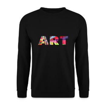 « ART » - Sweat-shirt Unisexe - noir - Devant - Alina (178cm) & Michal (187cm)