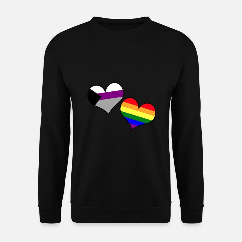Demisexuelles schwules Herz - Unisex Pullover - Schwarz