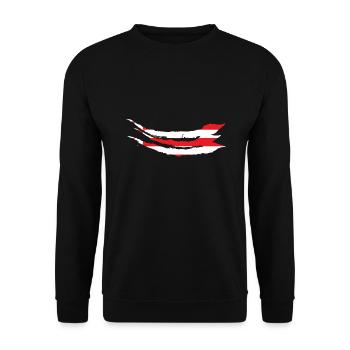 Bremen Flagge Bremer Fahne - Unisex Pullover - Schwarz - Vorne - Alina (178cm) & Michal (187cm)