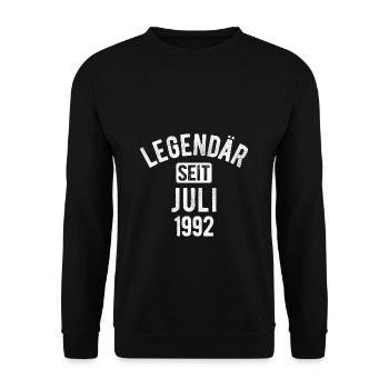30. Geburtstag Geschenk 30 Jahre Legendär seit Jul - Unisex Pullover - Schwarz - Vorne - Alina (178cm) & Michal (187cm)