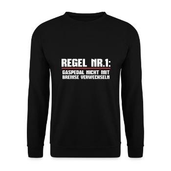 Fahrschullehrer Geschenk Fahrschule Fahrlehrer - Unisex Pullover - Schwarz - Vorne - Alina (178cm) & Michal (187cm)
