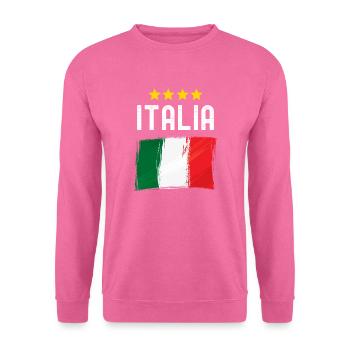 Italien Fahne Fußball Fan EM WM Italien - Unisex Pullover - Pink - Vorne