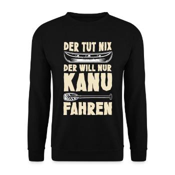Kanu Kanut Kanutin Kanufahrer - Unisex Pullover - Schwarz - Vorne - Alina (178cm) & Michal (187cm)
