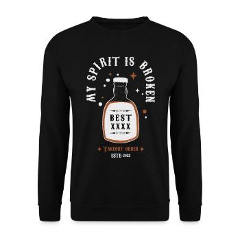 Buveur spirituel - Sweat-shirt Unisexe - noir - Devant - Alina (178cm) & Michal (187cm)