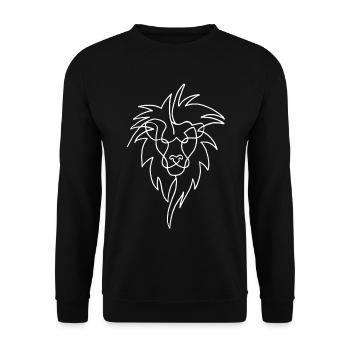 Esquisse du lion blanc - Sweat-shirt Unisexe - noir - Devant - Alina (178cm) & Michal (187cm)