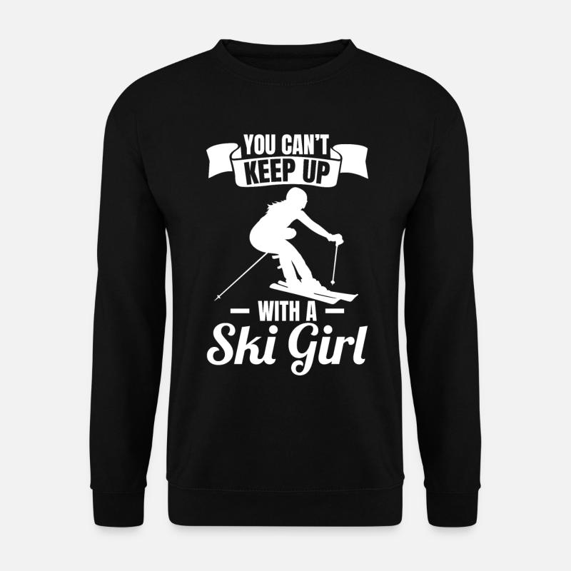 Ski Mädchen - Unisex Pullover - Schwarz