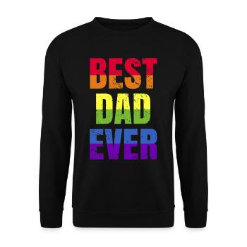 Best DAD ever - bester Papa Pride LGBT - Unisex Sweatshirt - black - Front - Alina (178cm) & Michal (187cm)