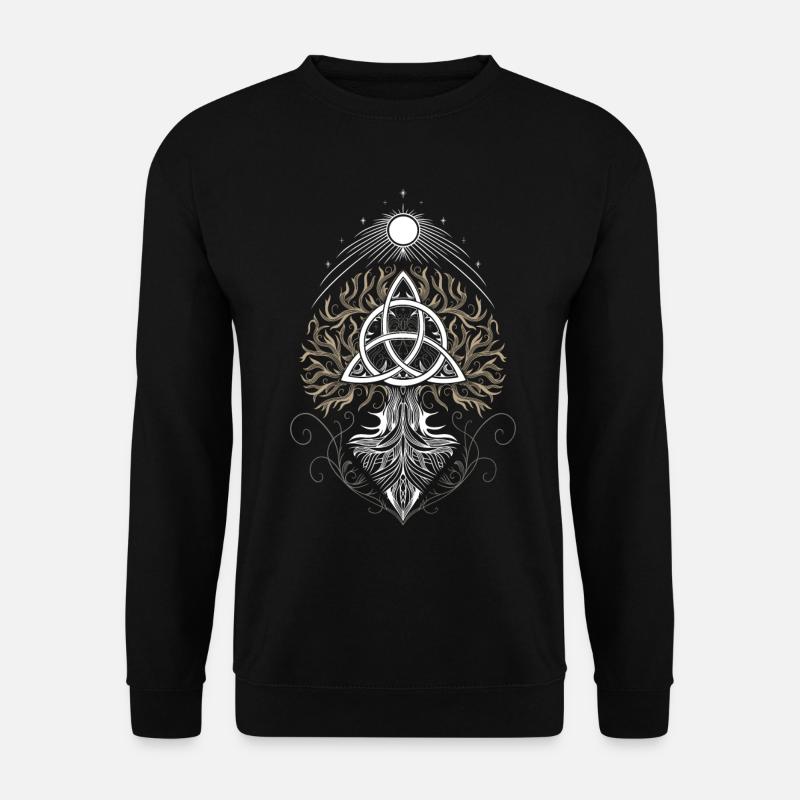 Yggdrasil Lebensbaum Triquetra - Unisex Pullover - Schwarz
