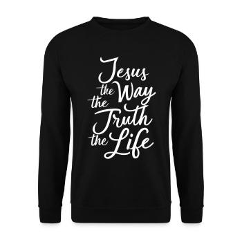 Vérité de la Voie de Jésus - Sweat-shirt Unisexe - noir - Devant - Alina (178cm) & Michal (187cm)