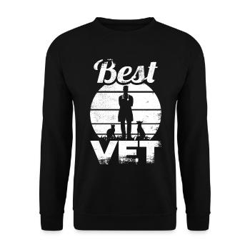 Best Veterinarian - Unisex Sweatshirt - black - Front - Alina (178cm) & Michal (187cm)