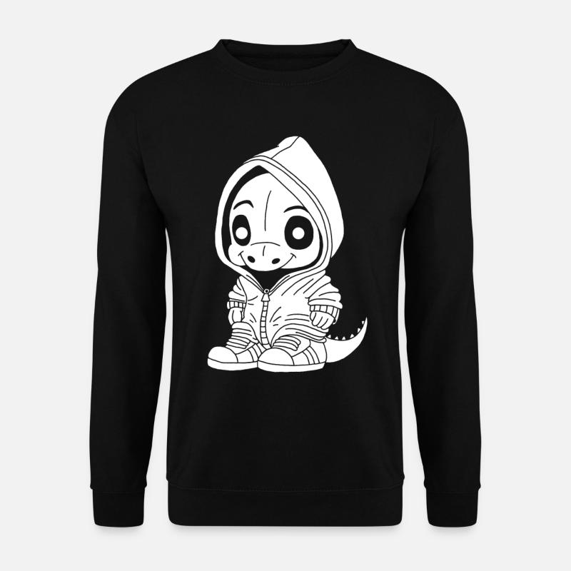 Kleiner Dinosaurier (weiß) - Unisex Pullover - Schwarz