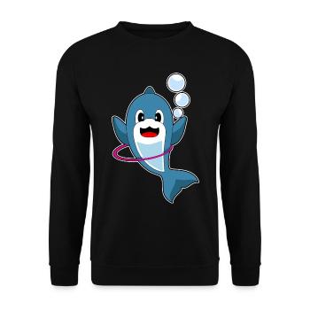 Dolphin Fitness Hoop Workout Gymnastics - Unisex Sweatshirt - black - Front - Alina (178cm) & Michal (187cm)