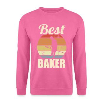 Lustiger Bäcker - Unisex Pullover - Pink - Vorne