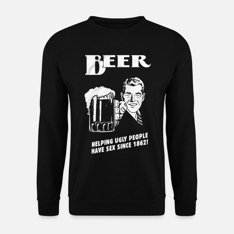 Bierheld Retrohumor Shirt - Unisex Pullover - Schwarz