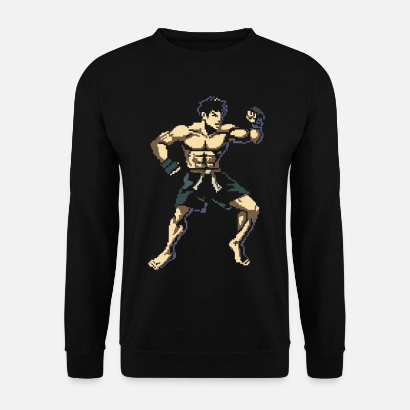 Kickboxer Pixel Graphics - Unisex Sweatshirt - black
