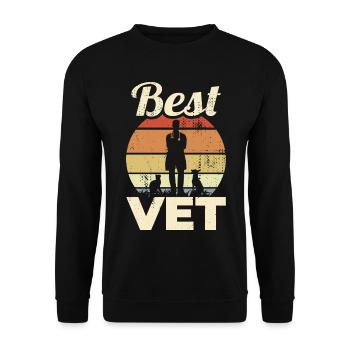 Meilleur vétérinaire - Sweat-shirt Unisexe - noir - Devant - Alina (178cm) & Michal (187cm)