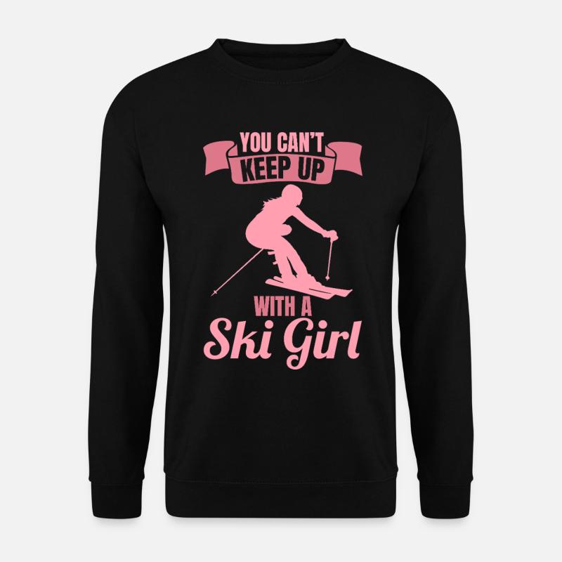 Skifahrerin - Unisex Pullover - Schwarz