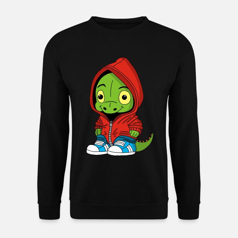 Niedlicher kleiner Dinosaurier - Unisex Pullover - Schwarz